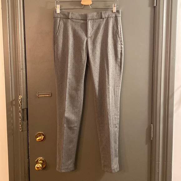 Banana Republic Ryan Pant in Grey Black Dot EUC - Picture 1 of 8